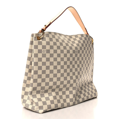 Louis Vuitton Damier Azur Graceful MM Rose Ballerine 3 of 11