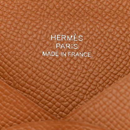Hermes Epsom Calvi Card Case Gold 6 of 7