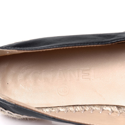 Chanel Lambskin CC Espadrilles 37 Black 6 of 6