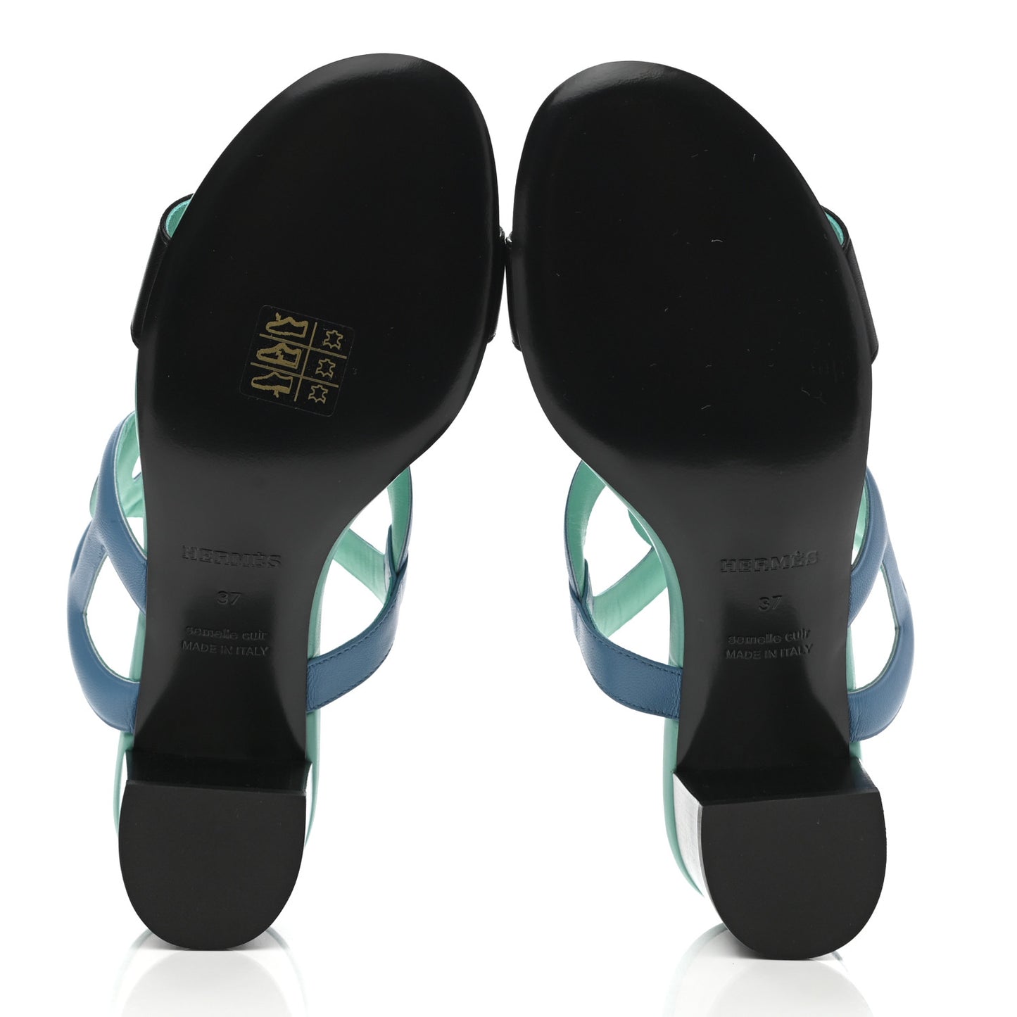 Nappa Bikini Sandals 37 Multicolore Vert Absinthe