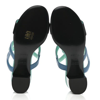 Hermes Nappa Bikini Sandals 37 Multicolore Vert Absinthe 6 of 8