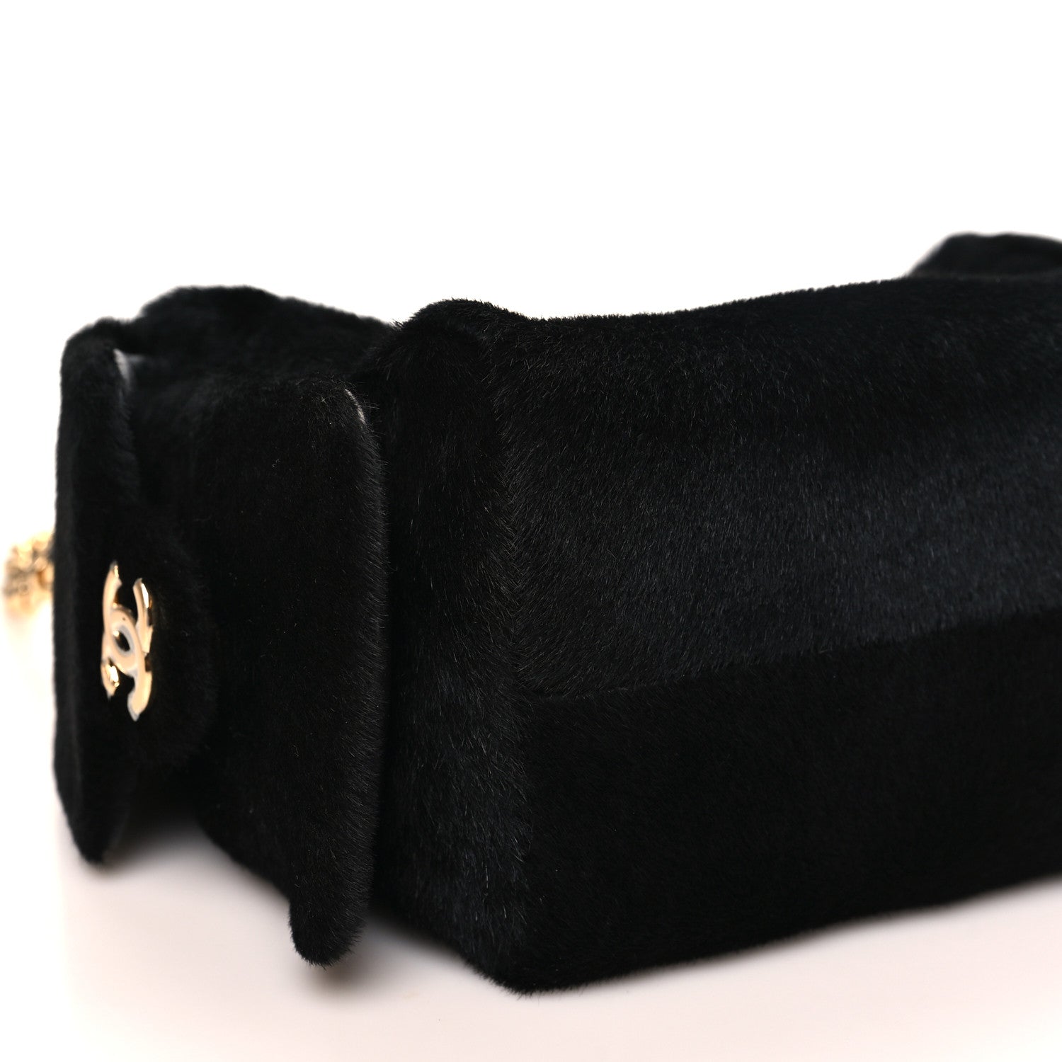 Chanel Pony Hair Mini Chanel 25 Handbag Black 9 of 10