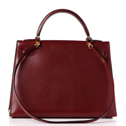 Hermes Courchevel Kelly Sellier 32 Rouge H 5 of 39