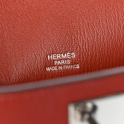 Hermes Taurillon Clemence Jypsiere 34 Rouge Garance 5 of 9