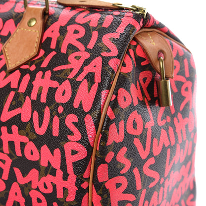 Louis Vuitton Monogram Graffiti Speedy 30 Fuchsia 17 of 18