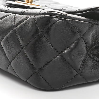 Chanel Lambskin Quilted Mini Rectangular Pearl Crush Flap Black 10 of 11
