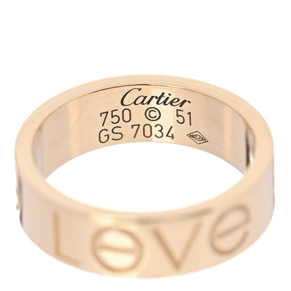 Cartier 18K Yellow Gold 5.5mm Engraved LOVE Ring 51 5.75 4 of 5
