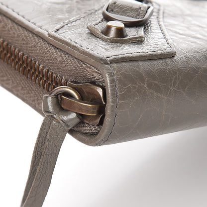 Balenciaga Agneau Classic Hardware Continental Zip Around Wallet Beige Liege 9 of 10