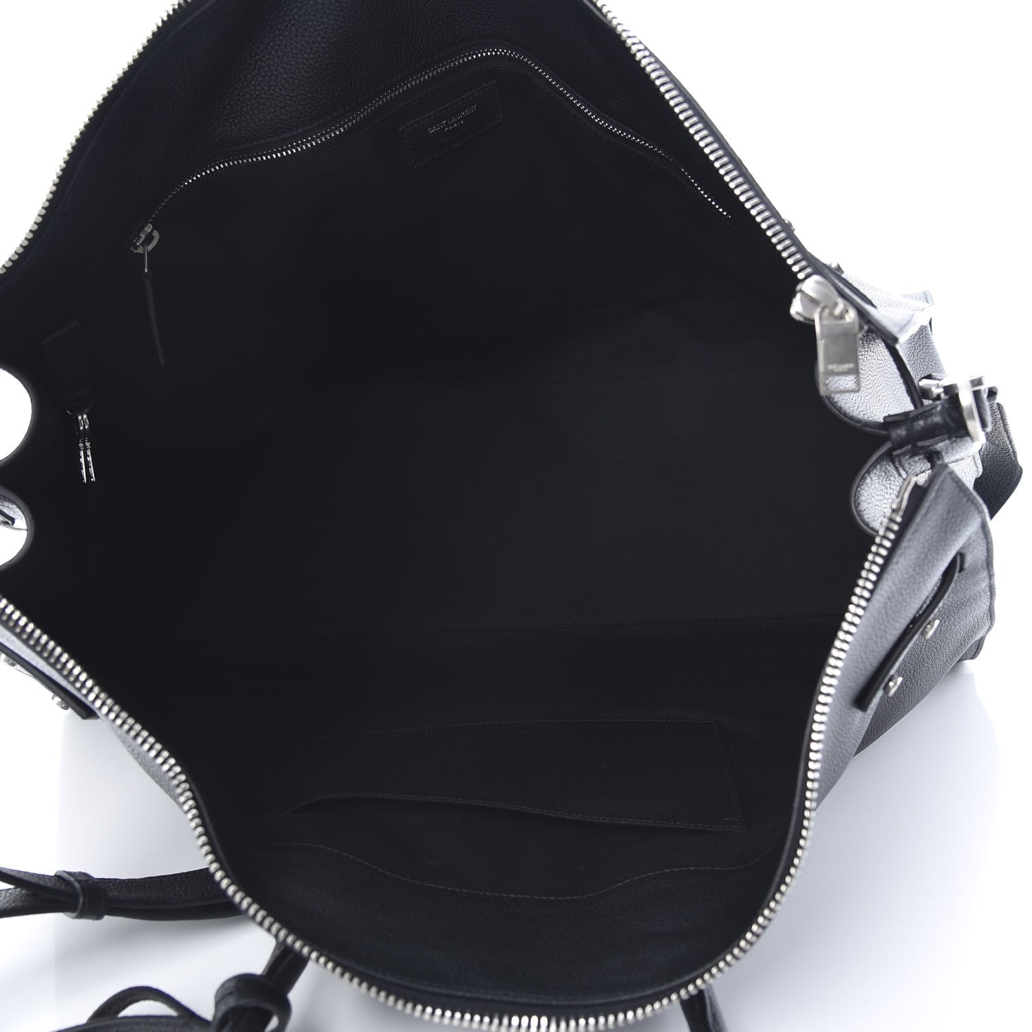 Saint Laurent Grained Calfskin 48H Sac De Jour Duffle Black 4 of 11