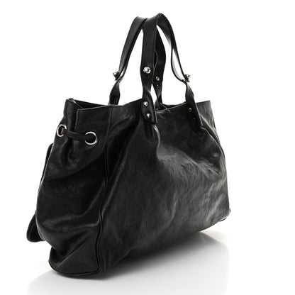 Chanel Glazed Caviar Reissue Double Pocket In The City Tote Black 3 of 13
