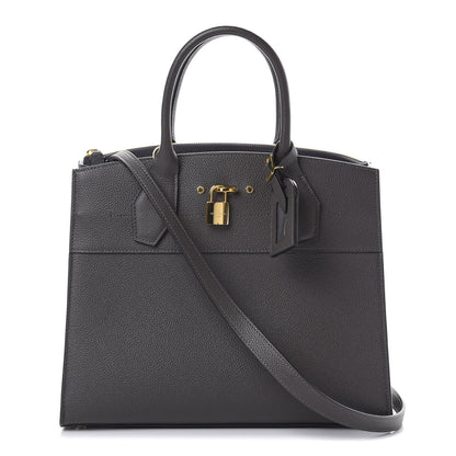 Louis Vuitton Taurillon City Steamer MM Gris 1 of 8
