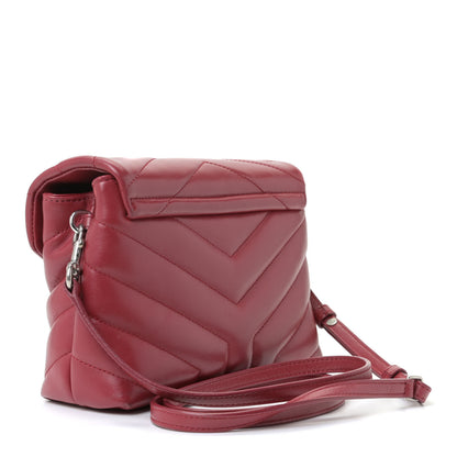 Saint Laurent Calfskin Y Quilted Monogram Toy Loulou Crossbody Bag New Lipstick 3 of 11