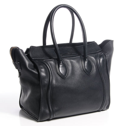 Celine Smooth Calfskin Mini Luggage Black 3 of 8