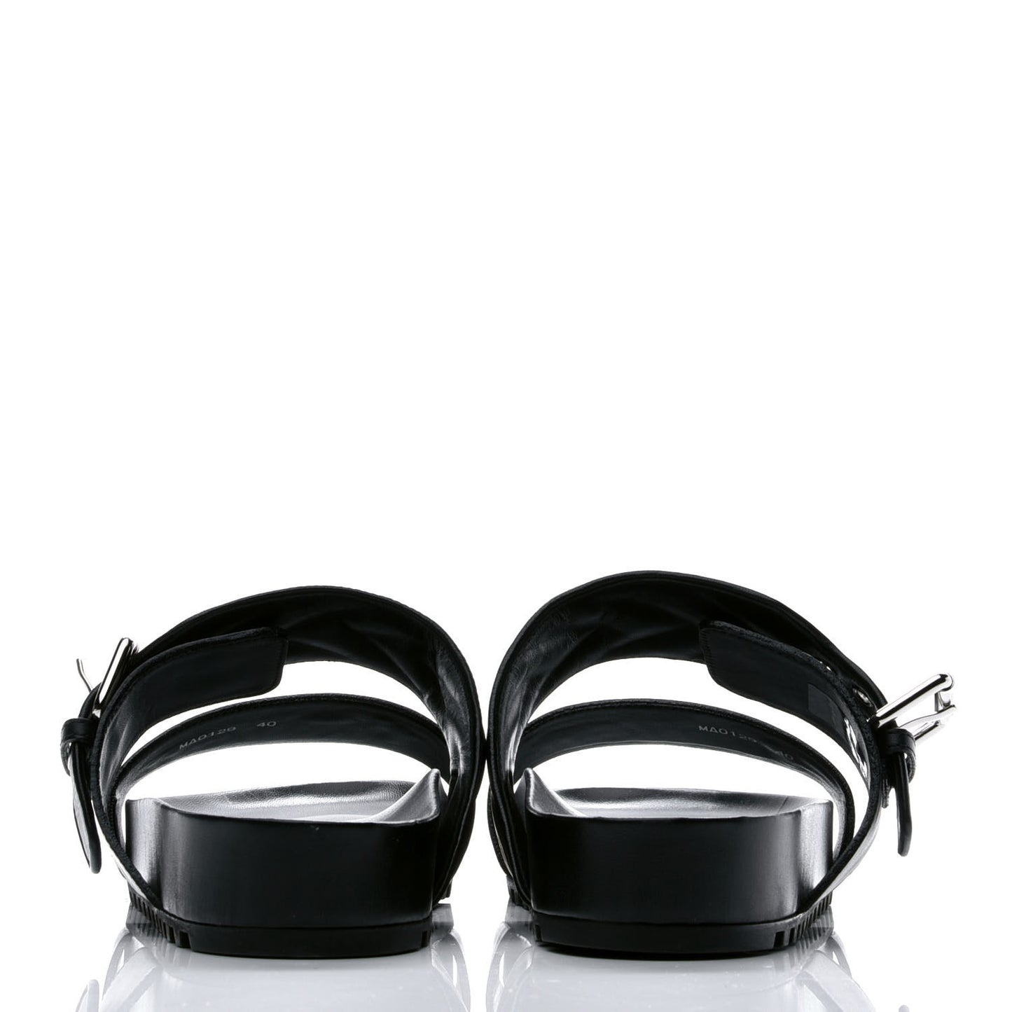 Calfskin New Wave Bom Dia Mule Sandals 40 Black