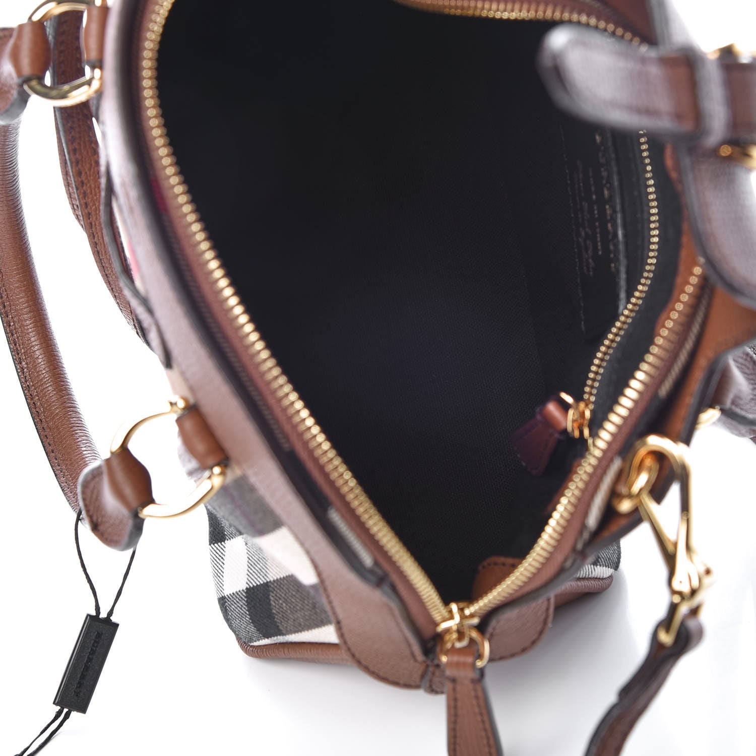 Burberry House Check Small Milverton Satchel Tan 6 of 9