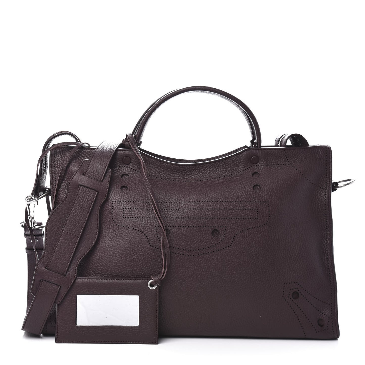 Veau Grana Perforated Blackout Hardware City Rouge Acajou