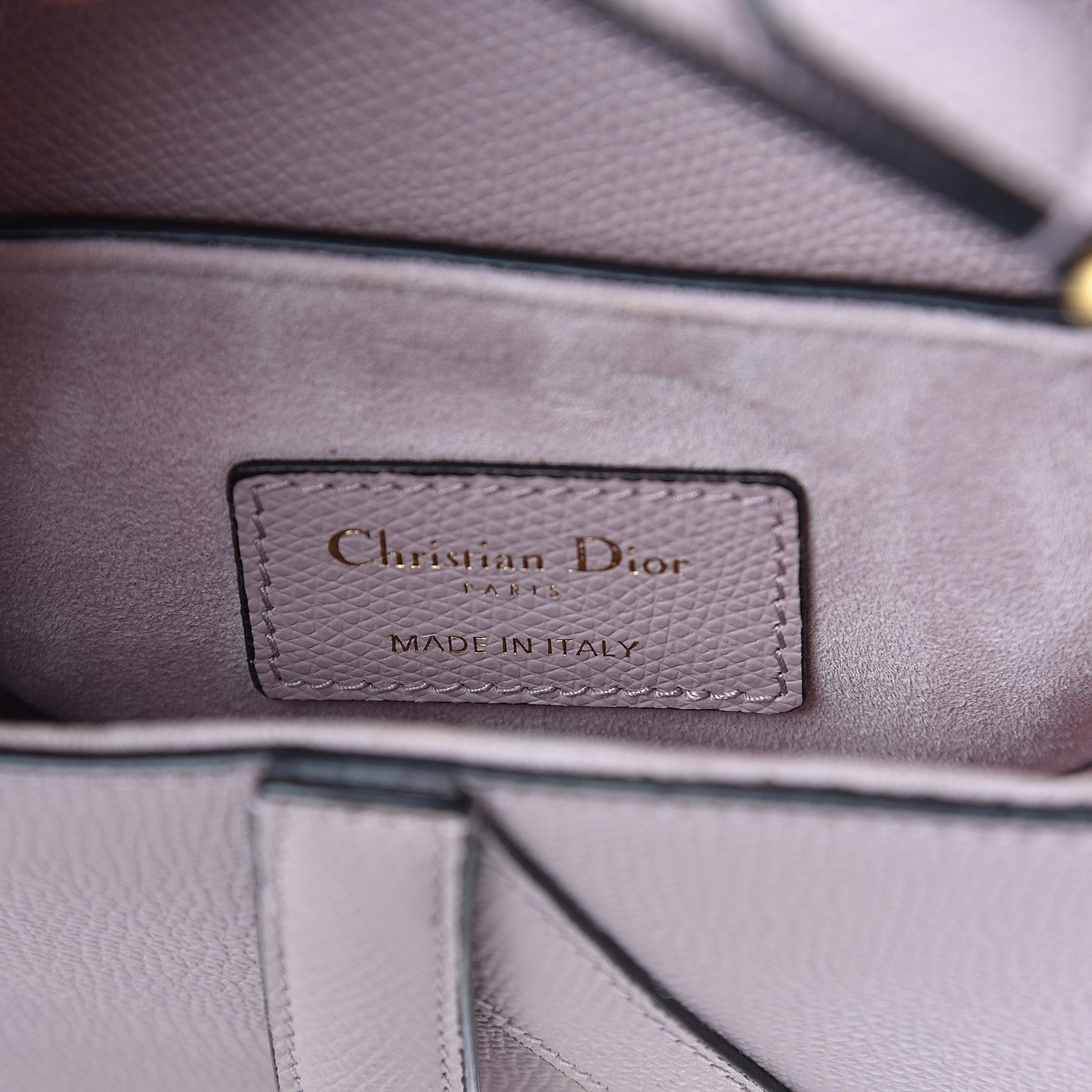Christian Dior Grained Calfskin Mini Saddle Bag Light Purple 7 of 8