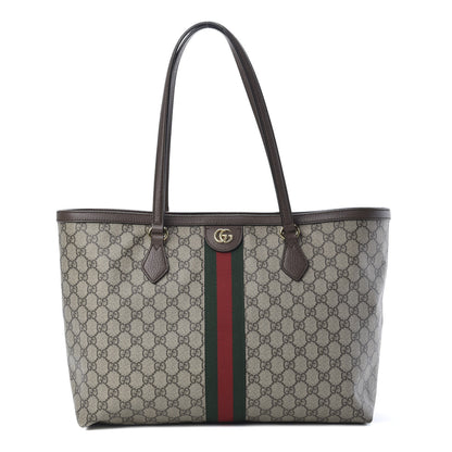 Gucci GG Supreme Monogram Medium Ophidia Shopping Tote Brown 1 of 10