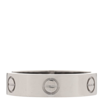 Cartier 18K White Gold 5.5mm LOVE Ring 62 10 1 of 4