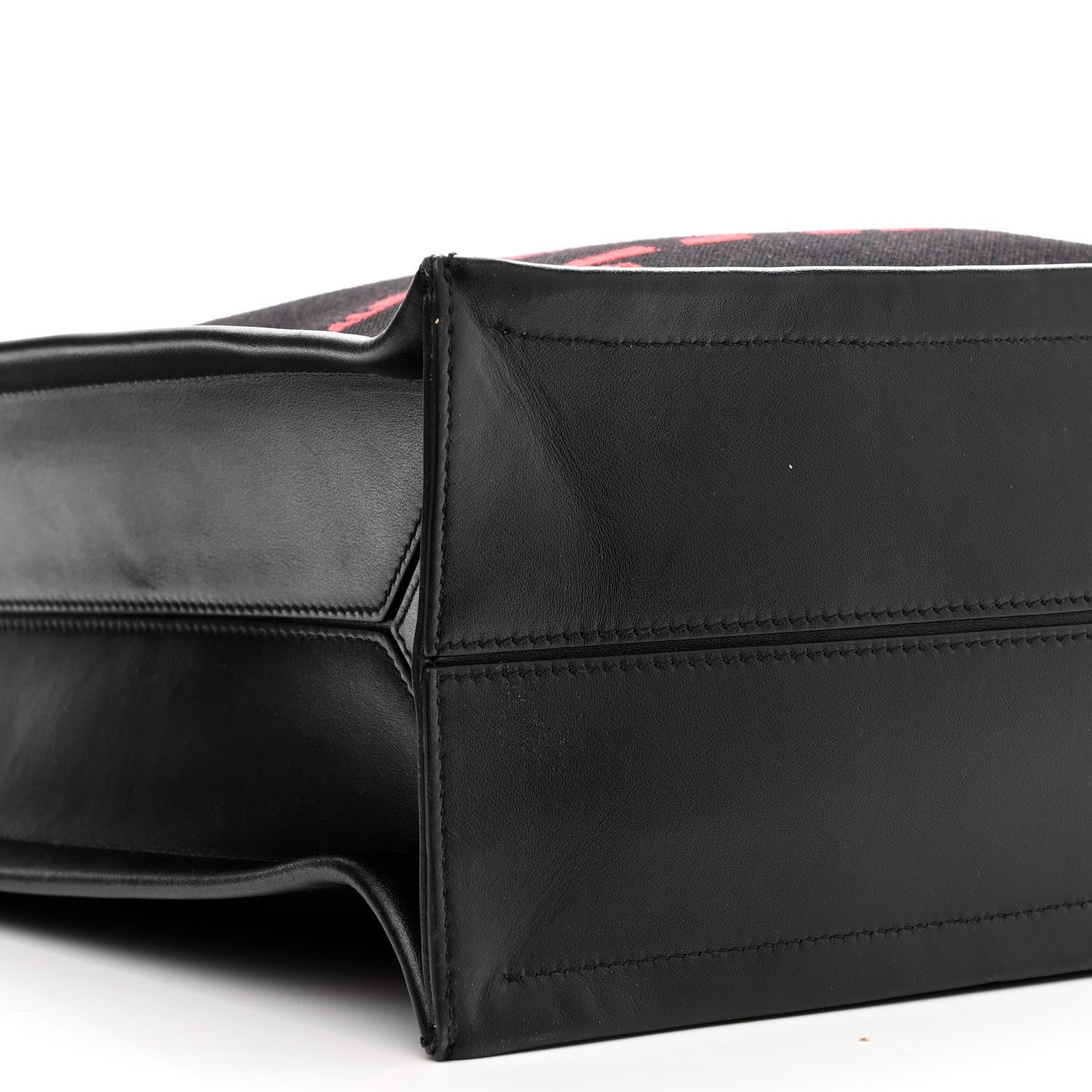 Alexander McQueen Canvas Jacquard Print Graffiti Tote Black Lust Red 9 of 11