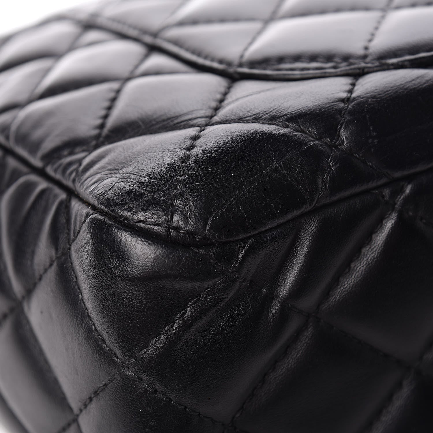 Chanel Lambskin Quilted Large Camera Case Black 14 of 17