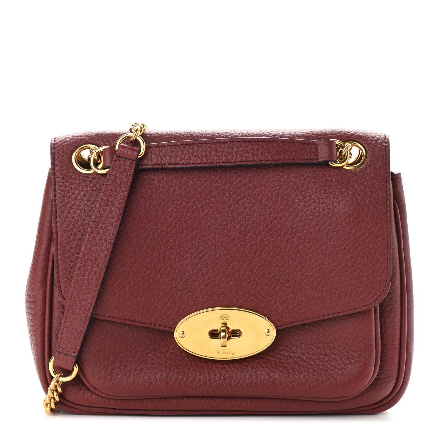 Mulberry Heavy Grained Calfskin Darley Satchel Crimson 1 of 10