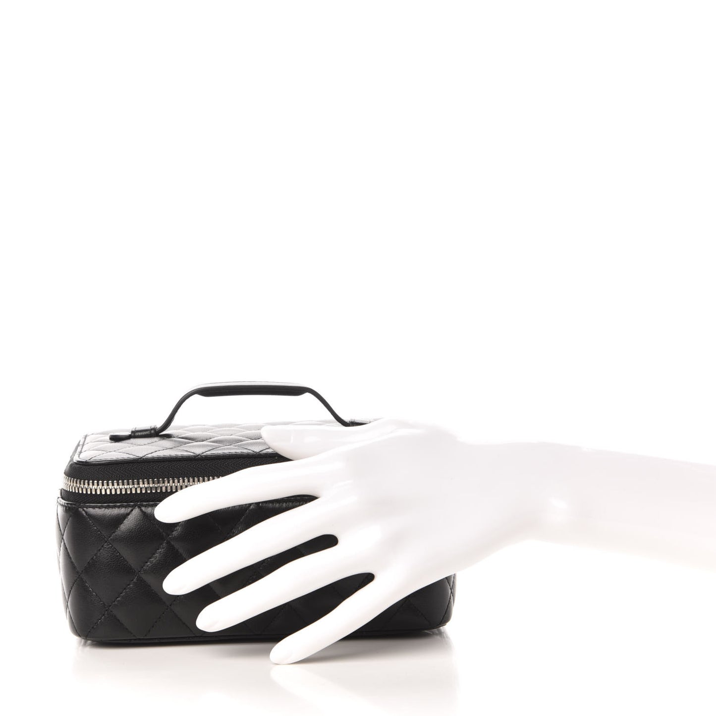 Calfskin Quilted Jewelry Case Black