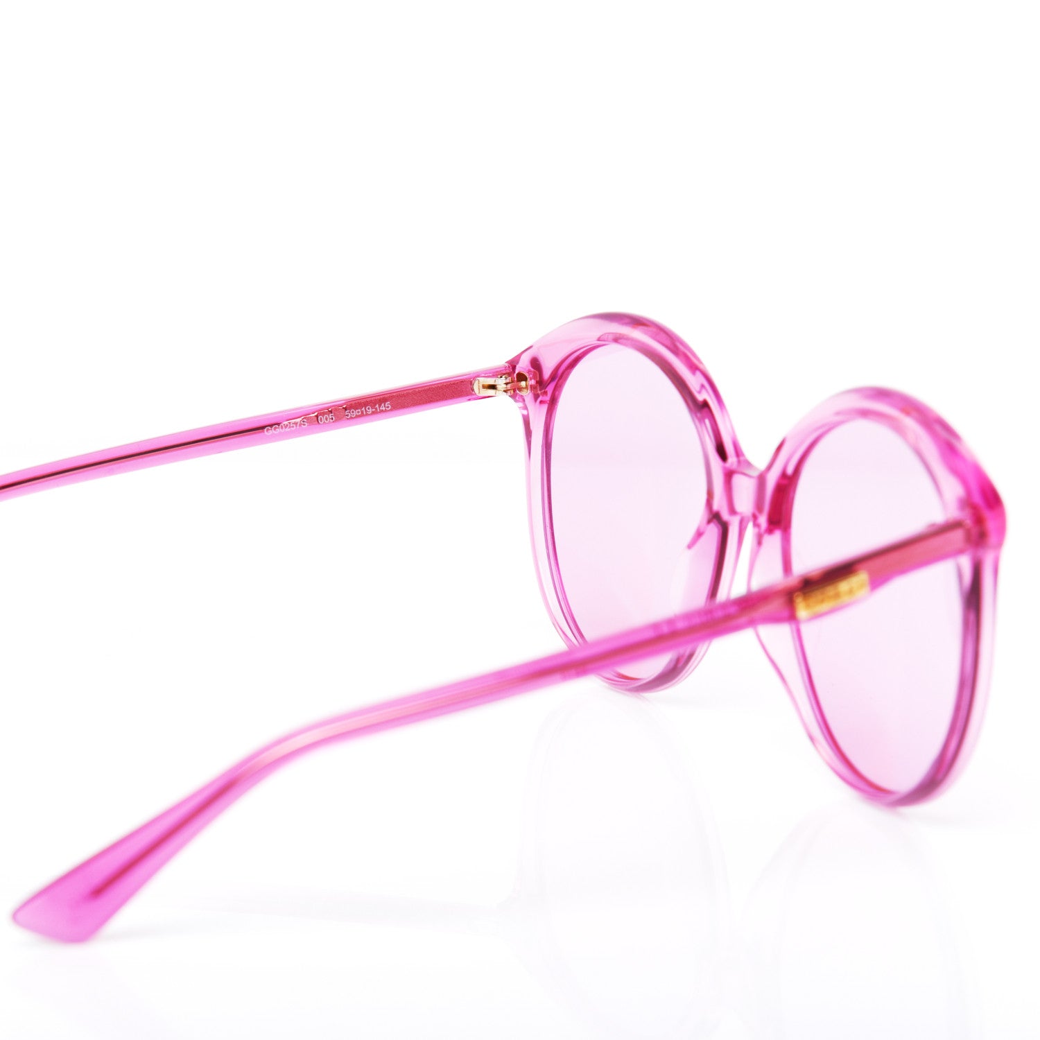 Gucci Acetate GG Sunglasses GG0257S Pink 5 of 8