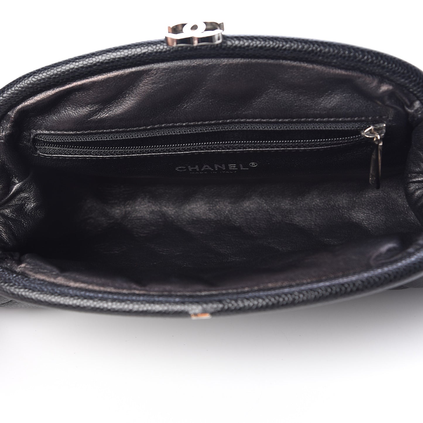 Caviar Quilted Timeless Clutch Black