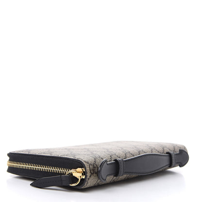 Gucci GG Supreme Monogram Top Handle Zip Around Wallet Black 4 of 12