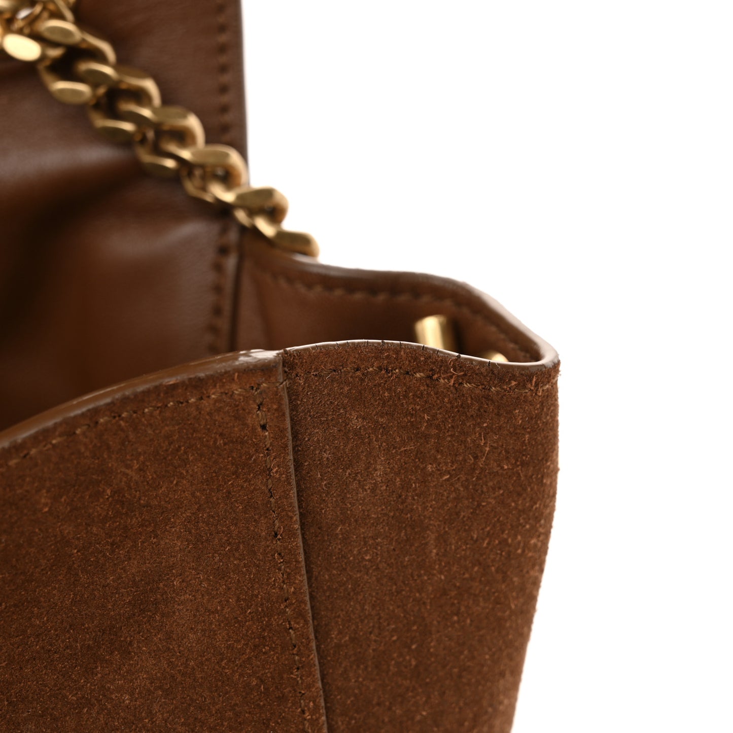 Calfskin Monogram Large Kate Satchel Brown