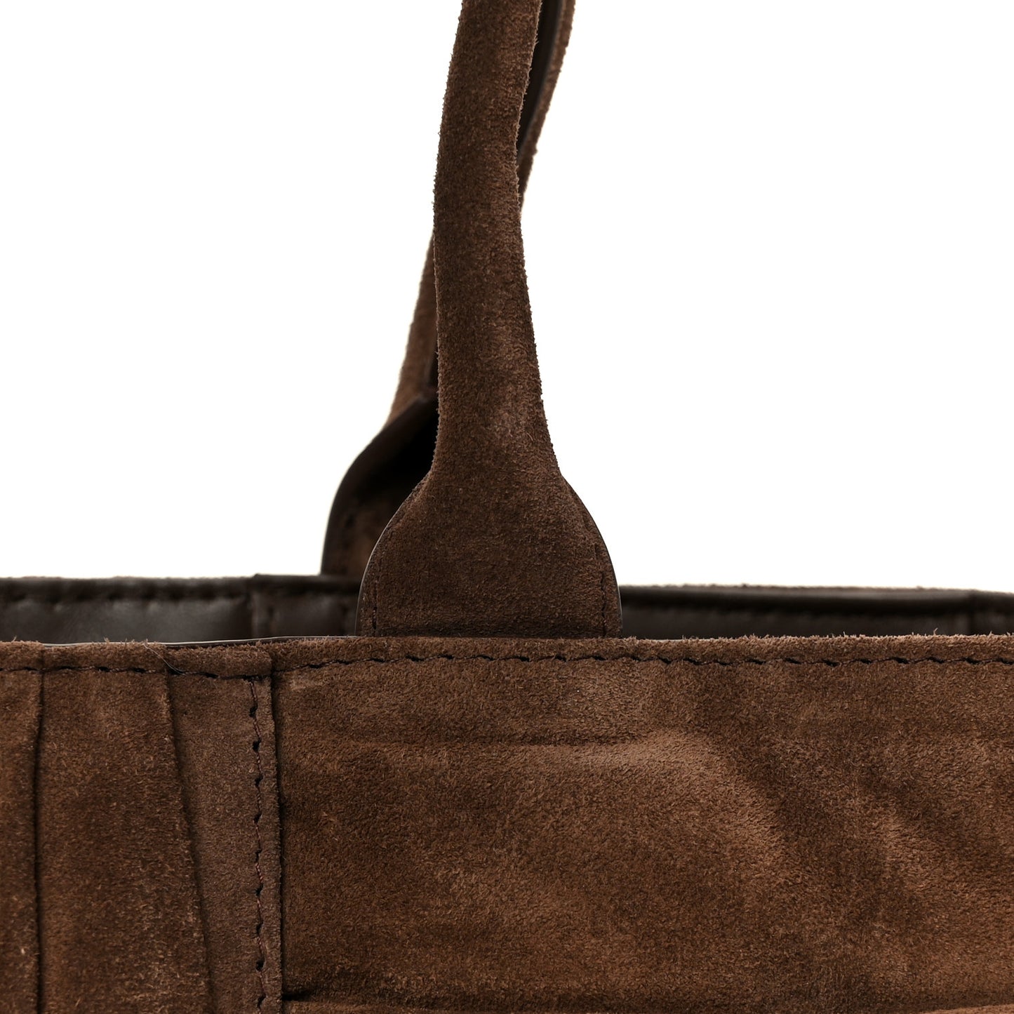 Suede Foulard Intrecciato Small Arco Tote Brownie