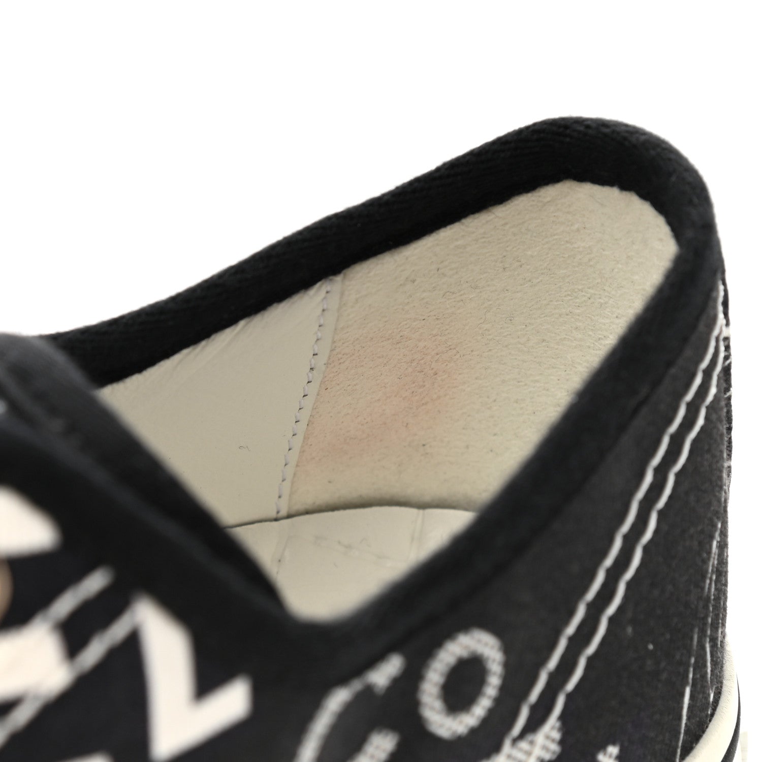 Chanel Printed Fabric Low Top Logo Sneakers 40.5 White Black 9 of 10