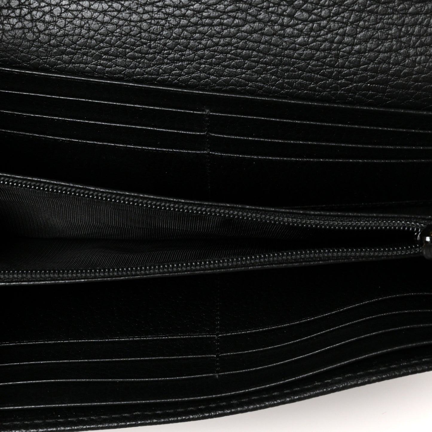 Calfskin Petite GG Marmont Wallet Chain Bag Black