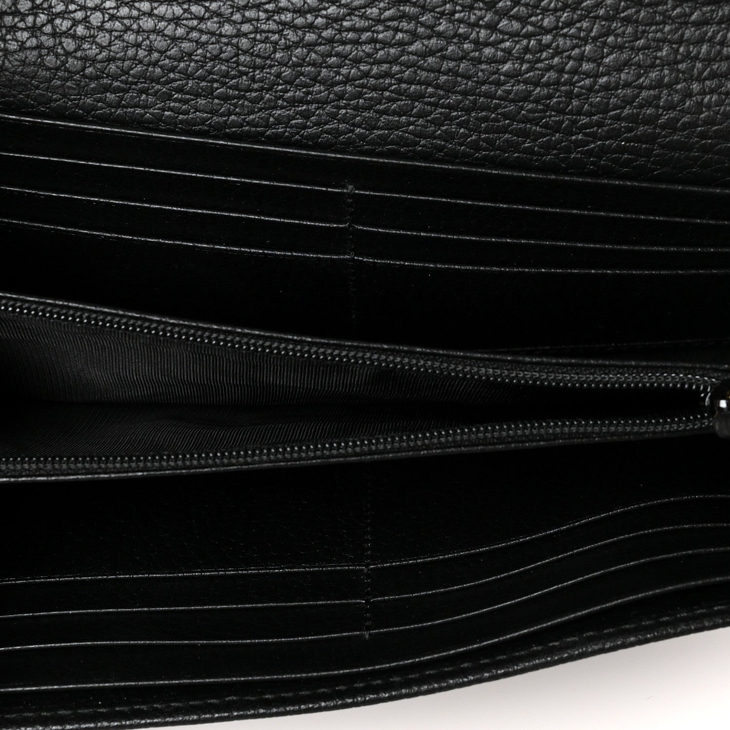 Gucci Calfskin Petite GG Marmont Wallet Chain Bag Black 5 of 9