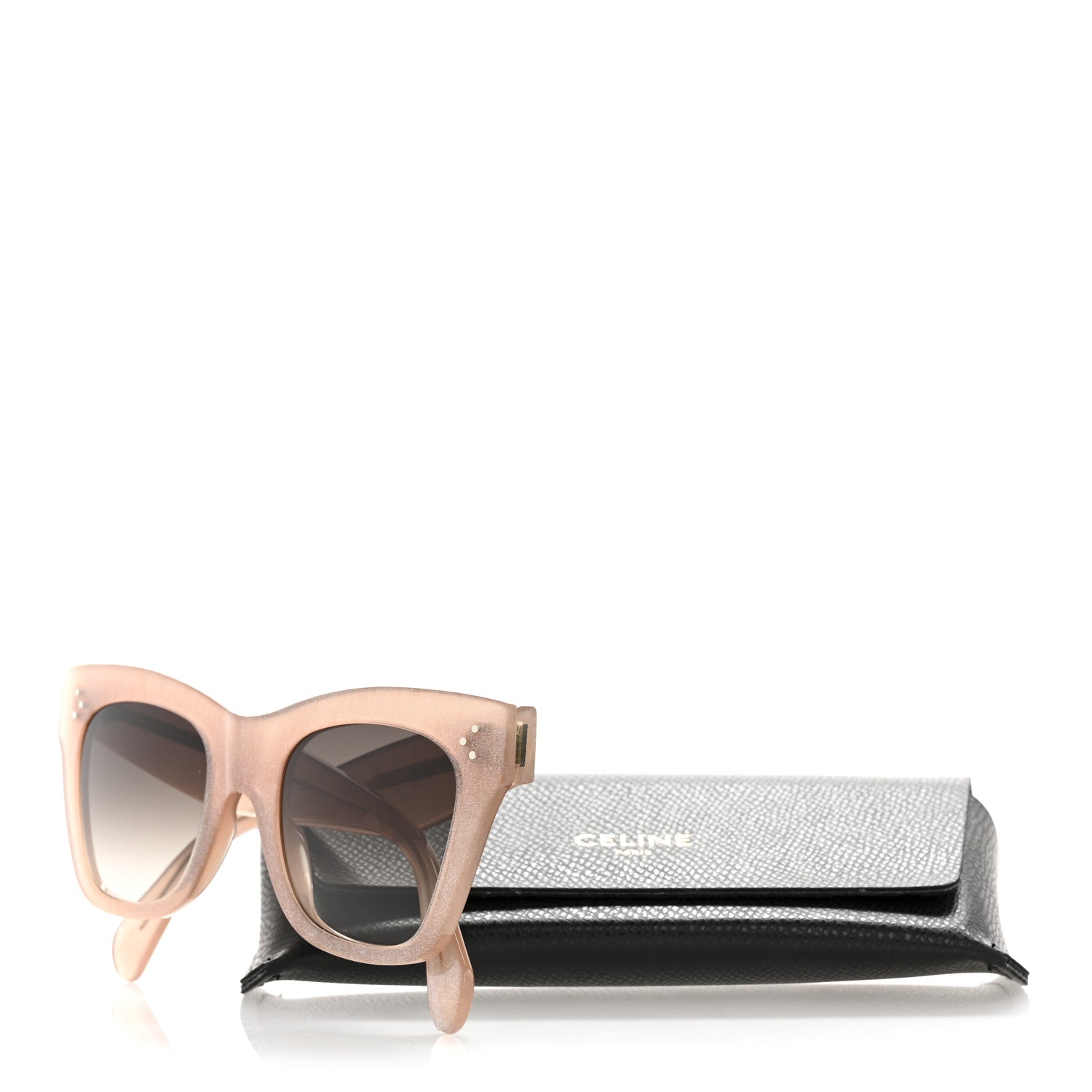 Celine Glitter Acetate Cat Eye Sunglasses CL4004IN Transparent Pink 7 of 7