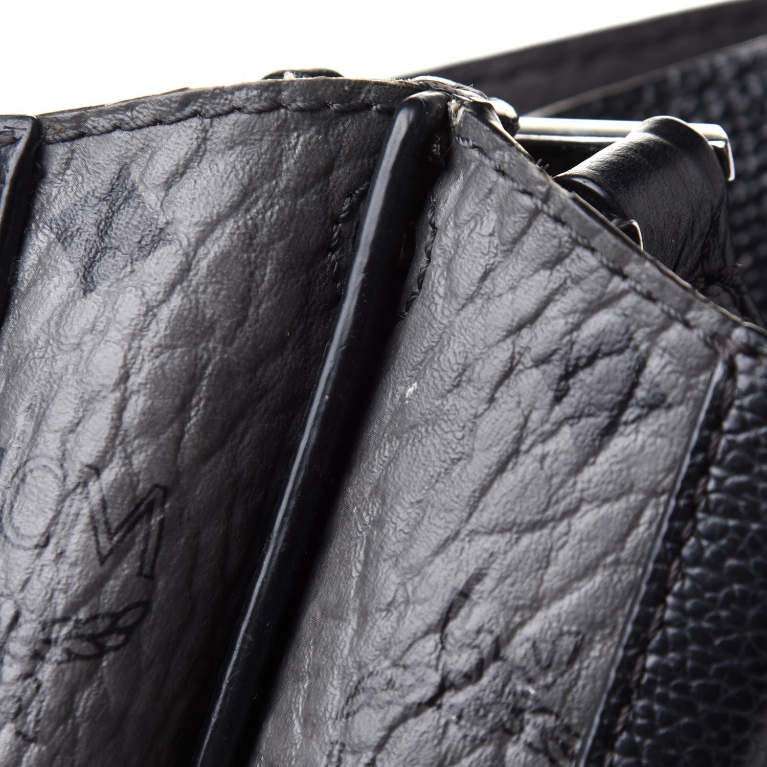 MCM Grained Calfskin Visetos Medium Sarah Hobo Black 14 of 15