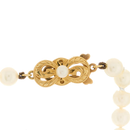Mikimoto 18K Yellow Gold Akoya Cultured Pearl 5.5-6mm Strand Necklace 5 of 5