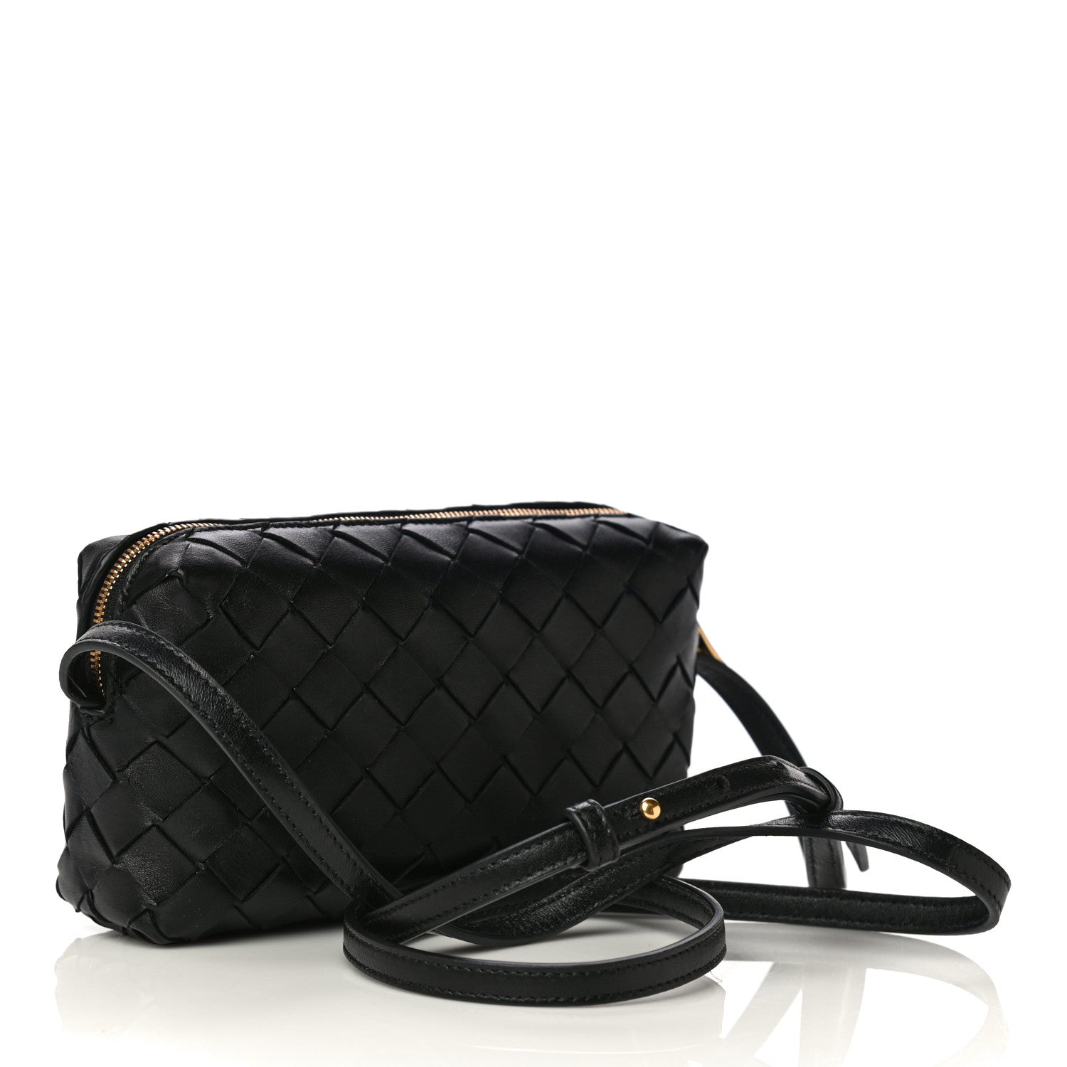 Bottega Veneta Nappa Intrecciato Mini Crossbody Black 2 of 12
