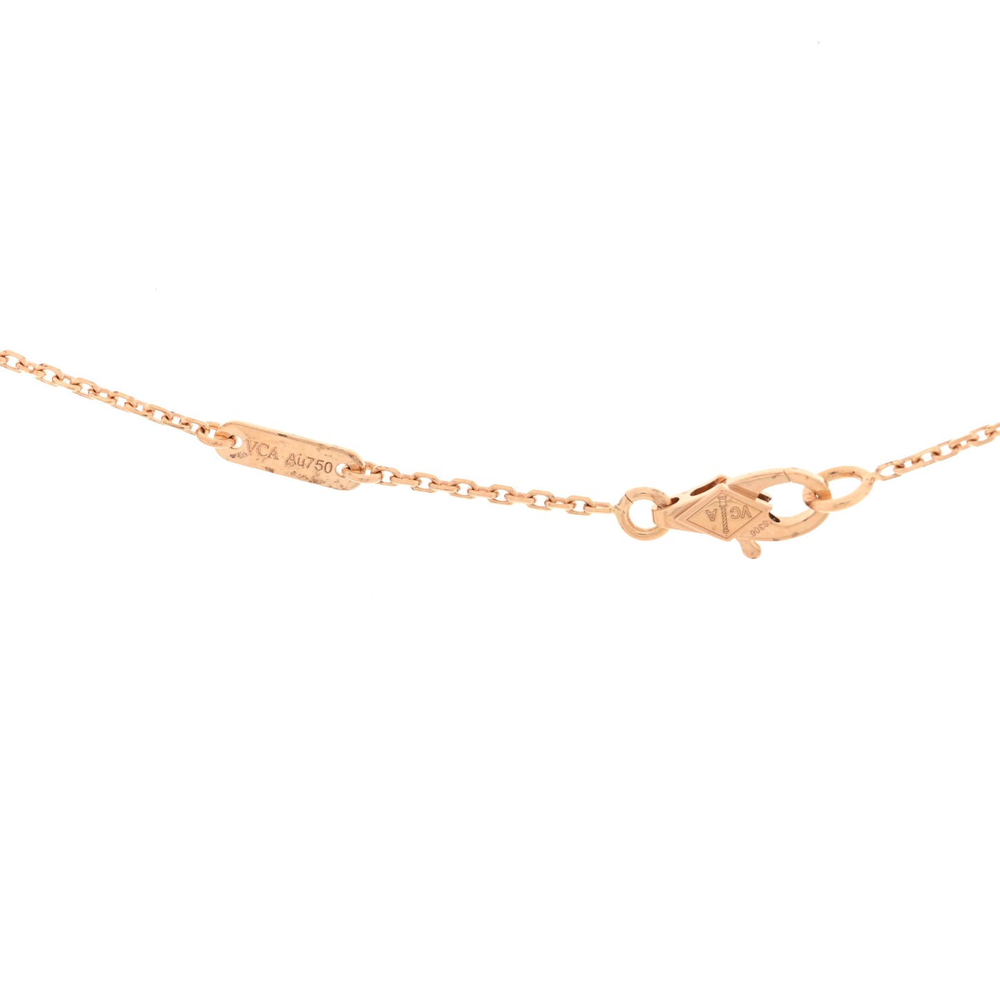 18k Rose Gold Carnelian Sweet Alhambra Heart Pendant Necklace