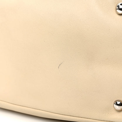 Chanel Lambskin Contrast Stitch Small Drawstring Tote Ivory 12 of 12