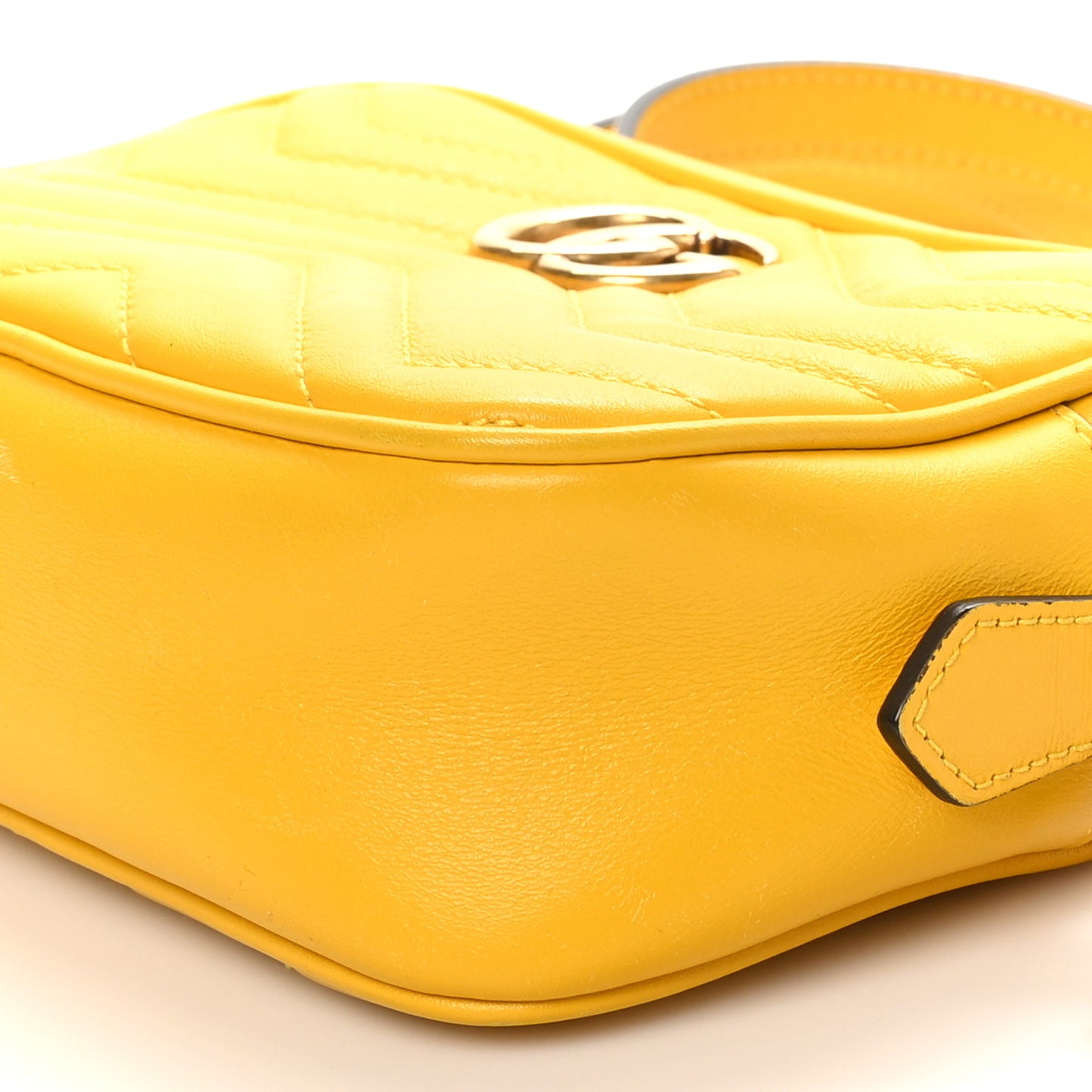 Calfskin Matelasse Mini GG Marmont Chain Shoulder Bag Stone Topaz