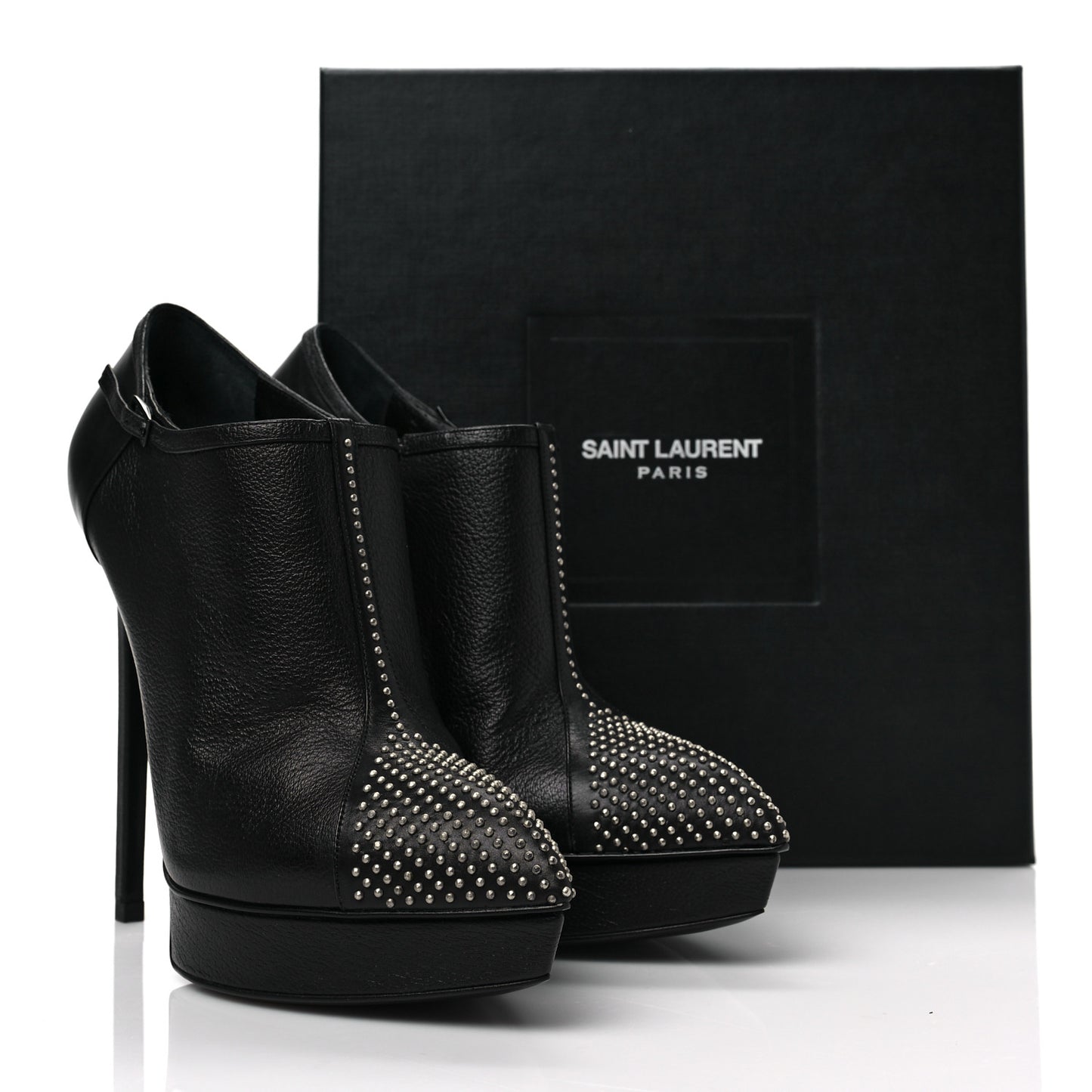 Calfskin Studded Janis 105 Boots 39 Black