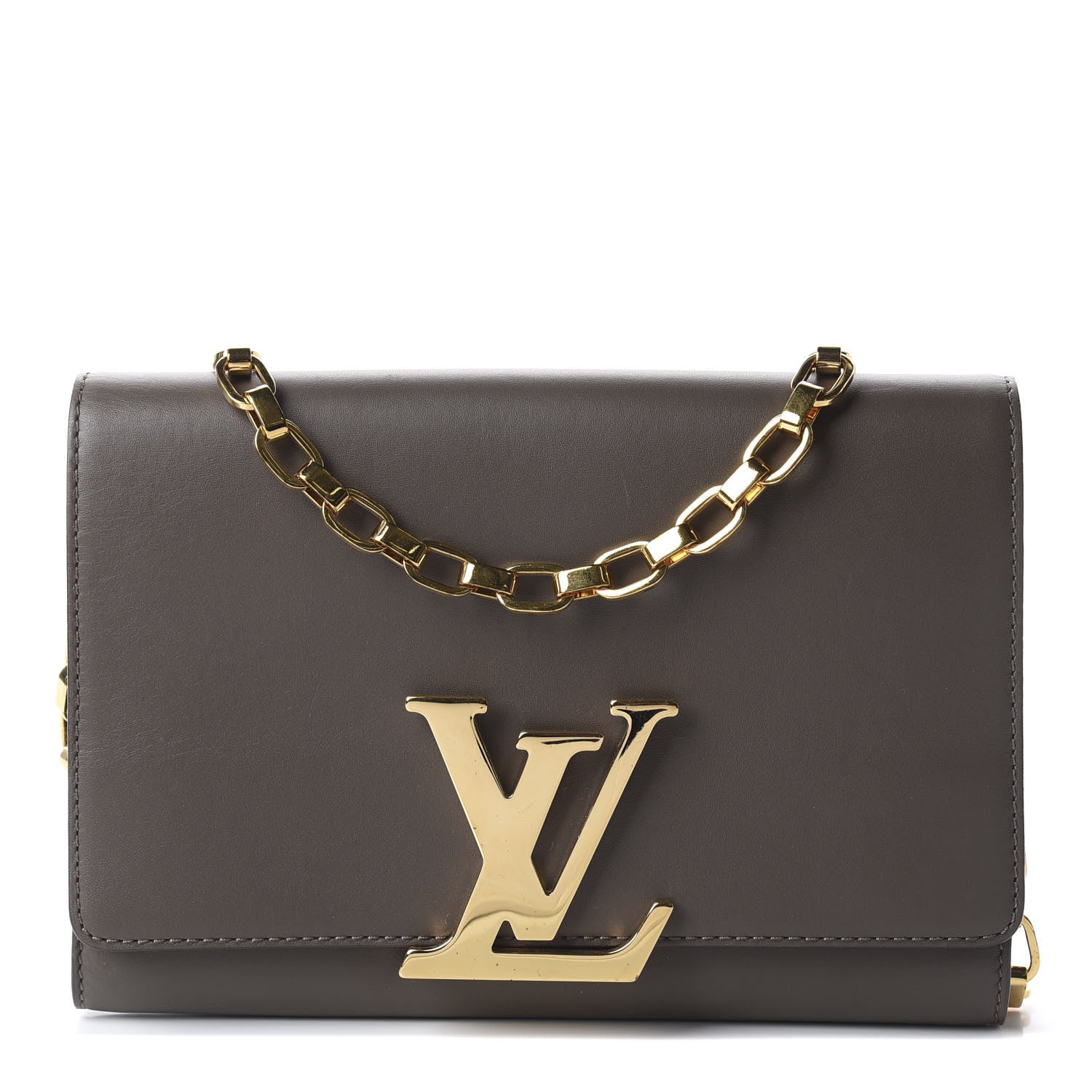 Louis Vuitton Calfskin Chain Louise GM Granit 1 of 10