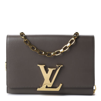 Louis Vuitton Calfskin Chain Louise GM Granit 1 of 10