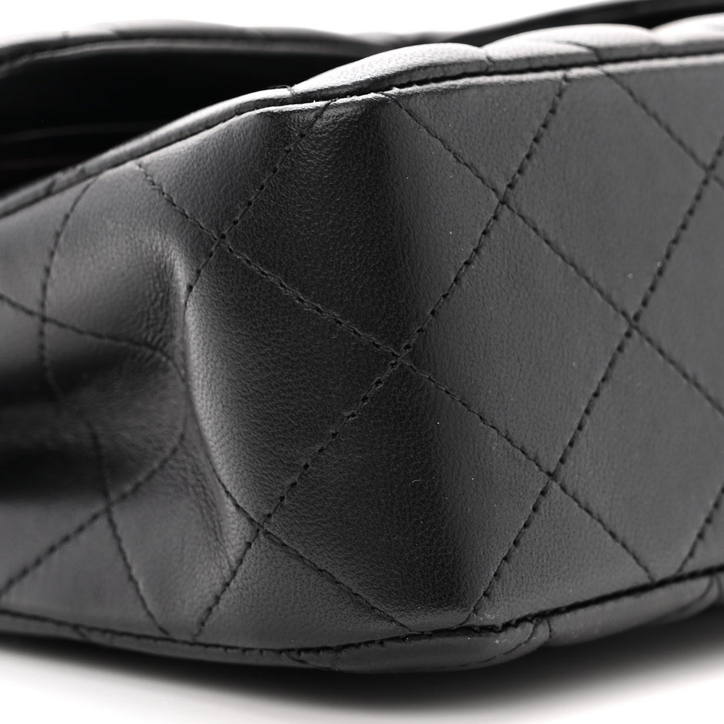 Lambskin Quilted Small Double Flap Black