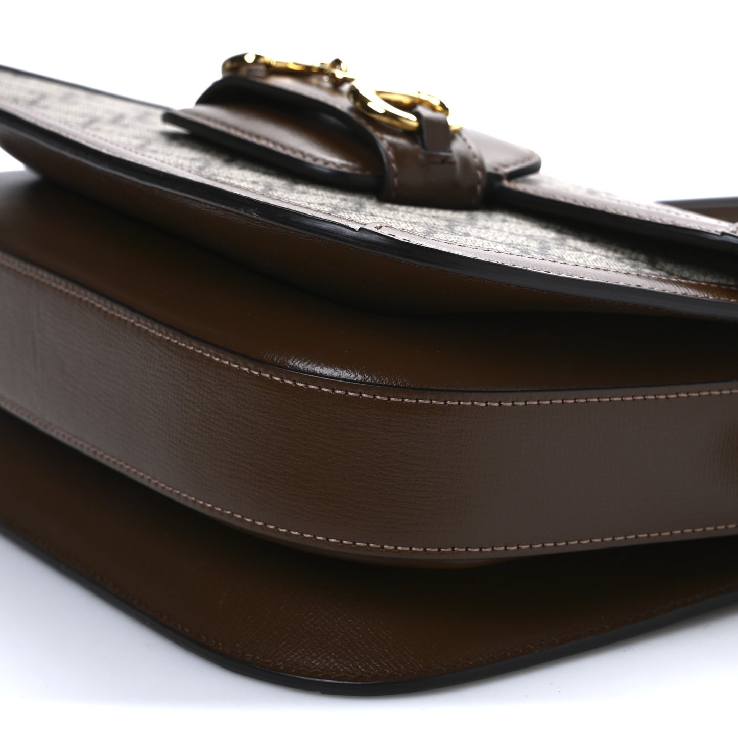 GG Supreme Monogram Horsebit 1955 Shoulder Bag Beige Brown Sugar