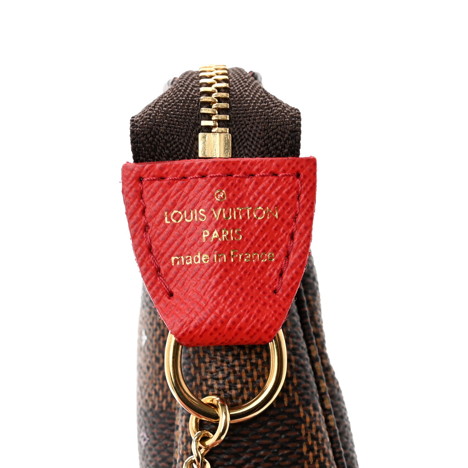 Louis Vuitton Damier Ebene 2019 Christmas Animation Mini Pochette Accessories Red 6 of 6