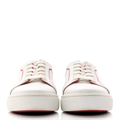 Christian Louboutin Calfskin Patent Vieirissima Flat Sneakers 41 White Red 2 of 11