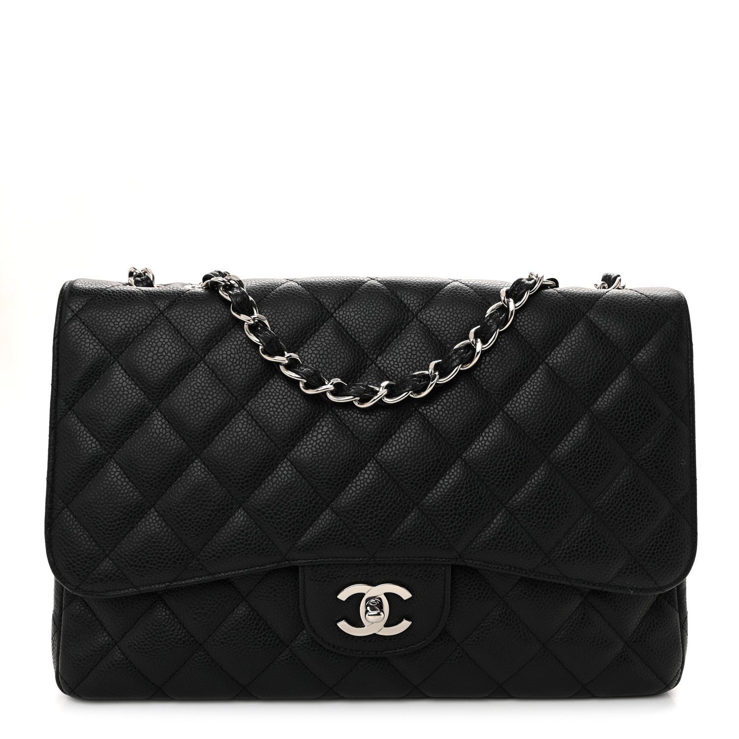 Chanel Caviar Quilted Jumbo Single Flap Black 1 of 10